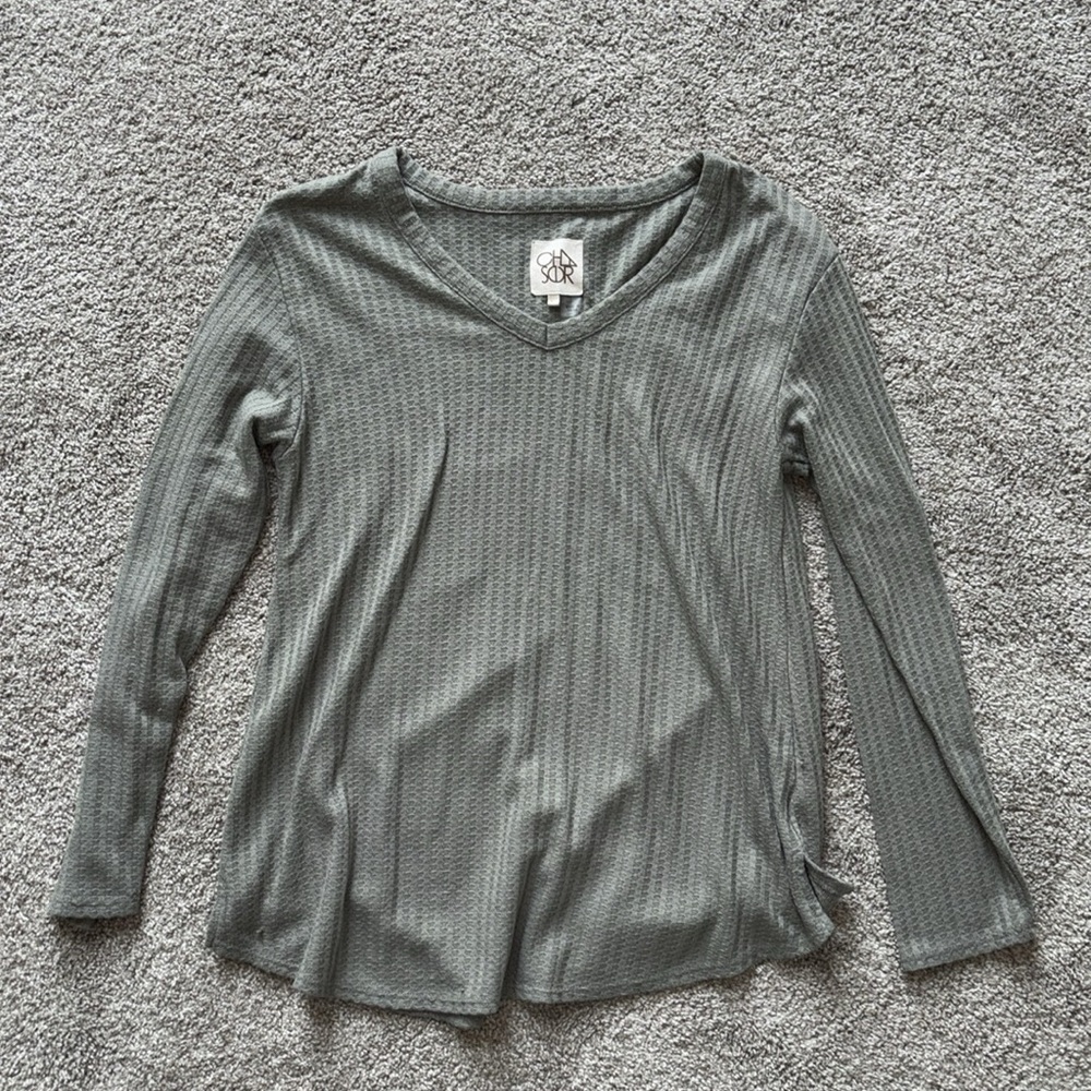 Chaser waffle knit vneck